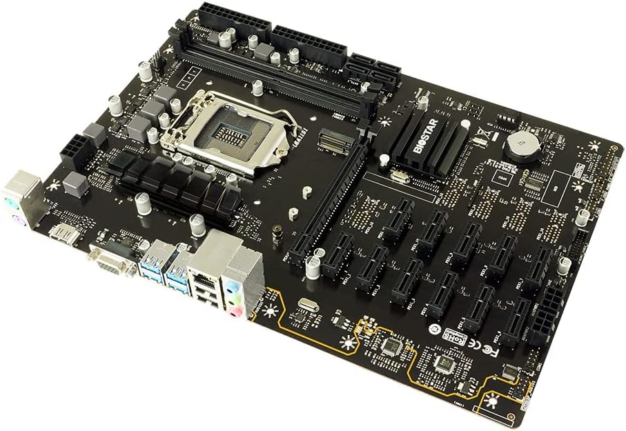 Biostar TB360-BTC PRO 2.0 Motherboard Core I7 I5 I3 Intel 8th 9th Gen LGA1151 Intel B360 Support Dual Channel DDR4 1866/ 2133/ 2400/ 2666 MHz, 12 GPU Mining Motherboard Upgraded Model